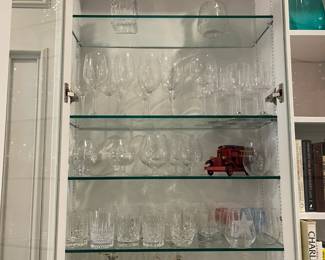 Great glassware, including large brandy sniffers