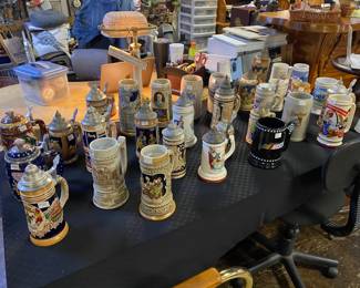 Assortment of Collectible Vintage Steins