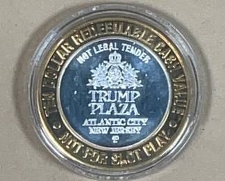 Trump Plaza .999 Fine Silver Gaming Coin Token