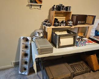 Vintage cameras and radios