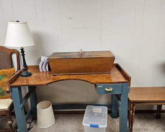 Primitive dough box and a desk
