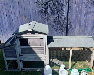 Chicken coop, feeders, waterers
