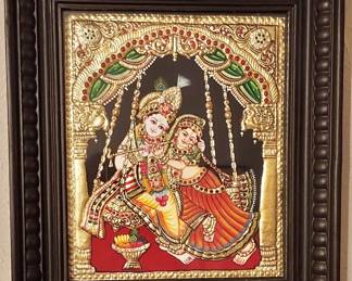 "Radna Krishna" Gold Foiled Art