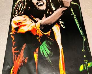 Bob Marley poster.