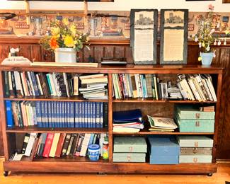 Bookshelves.