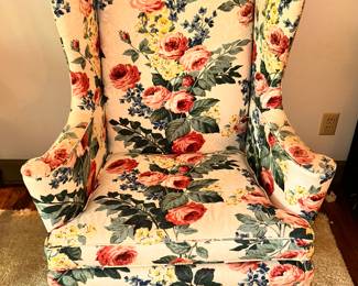Gorgeous wing back chair.