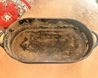 Large cast iron pan.