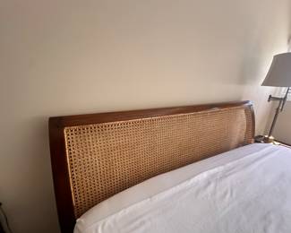 Teak & Caned Bed Frame by British Khaki
