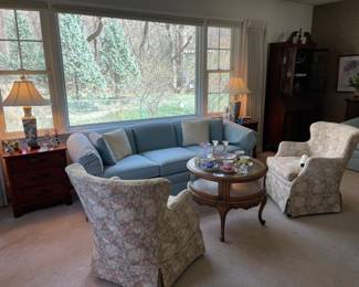 SOFA & MATCHING LOVESEAT, OCCASIONAL CHAIRS, END TABLES, LAMPS AND MORE