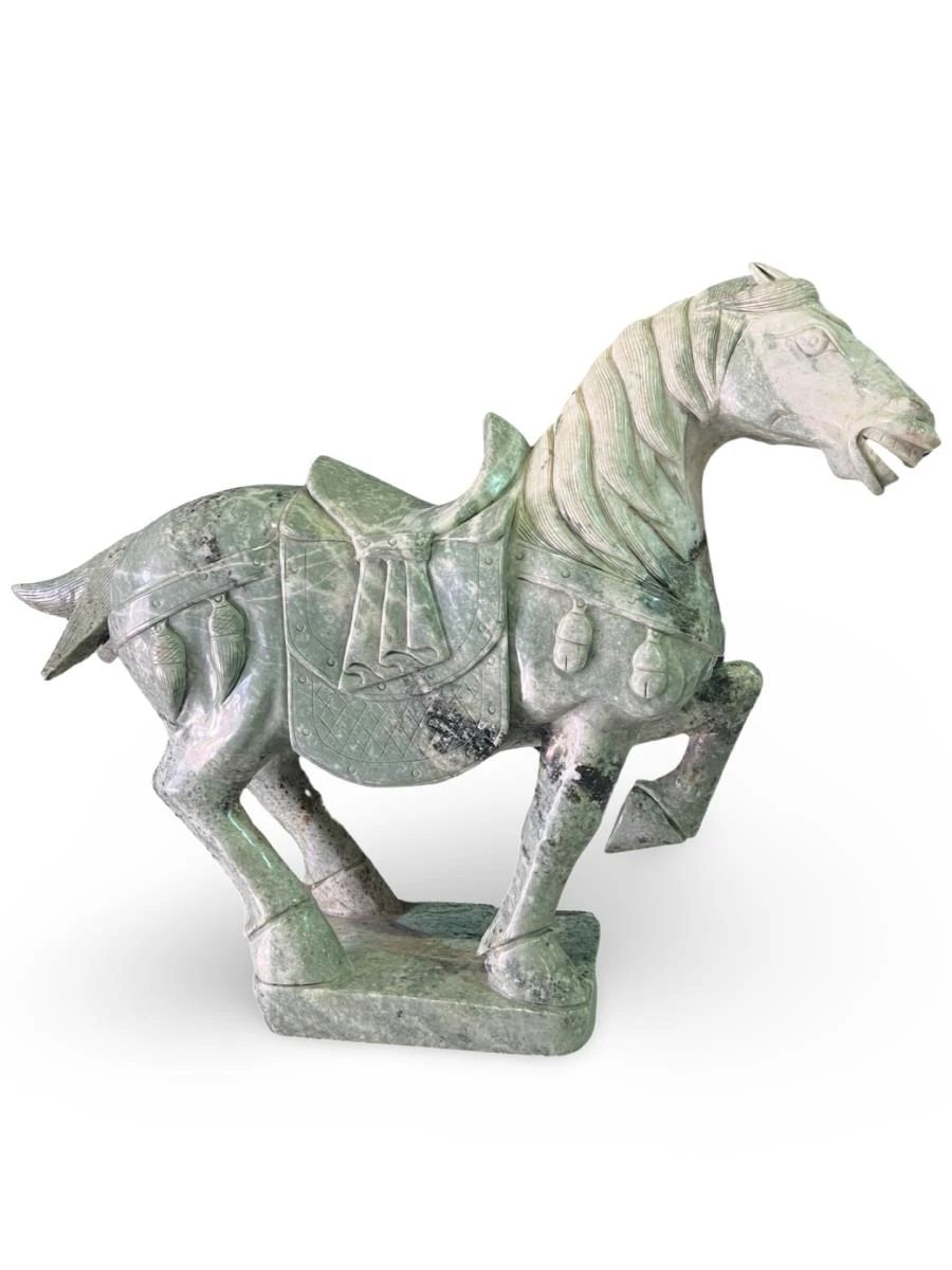 Large Antique Carved Jade Chinese Tang Horse