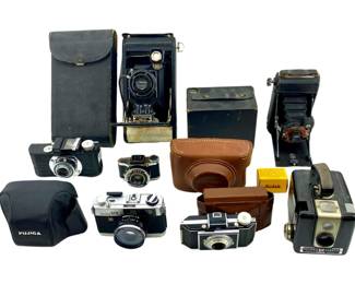 8pc Vintage Camera Collection