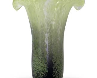 Murano Style Hand Blown Lime Art Glass