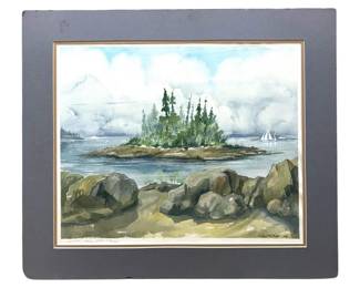 Signed Graham F. Wilmott Watercolor Landscape
