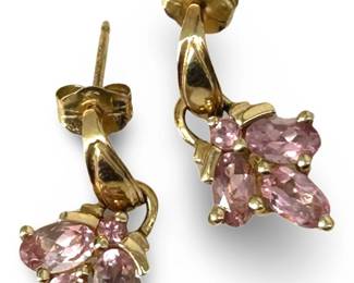 14k Gold Amethyst Earrings