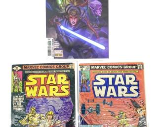 3pc Vintage Marvel Comics Star Wars Comics