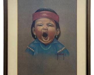 Jane Mabry “Yawning Child" Print