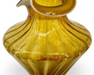 Amber Art Glass Vase
