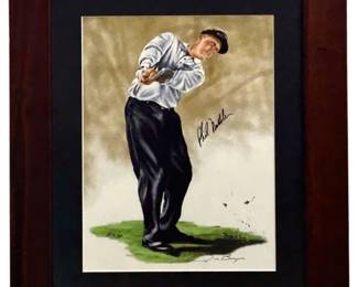 Autographed Phil Mickelson Golf Lithograph