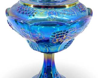 Carnival Glass Pedestal Candy Dish