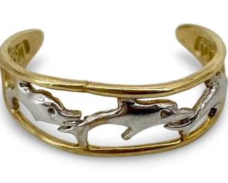 JCM 14K Gold Dolphin Design Ring