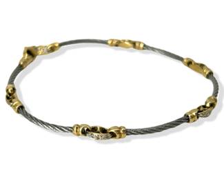 18k Gold & Steel Diamond Bracelet