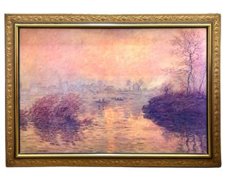 Claude Monet “Sunset on the Seine" Giclee