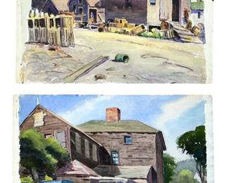 2pc. William M. Jewell Landscape Watercolors