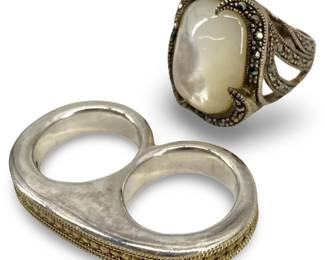 2pc Sterling Silver Rings