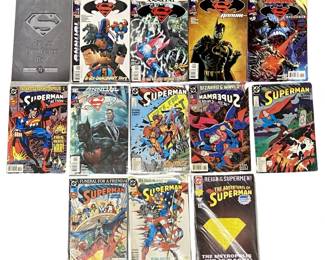 13pc Superman and Batman Comics Collection