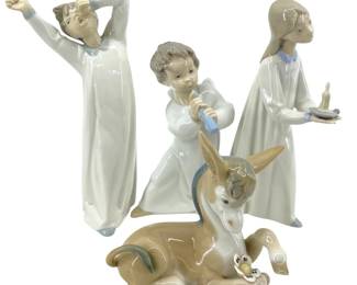 4pc Lladro Porcelain Figures