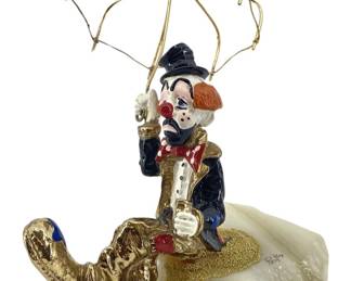 1984 Signed Ron Lee Clown with Umbrella Sculpture