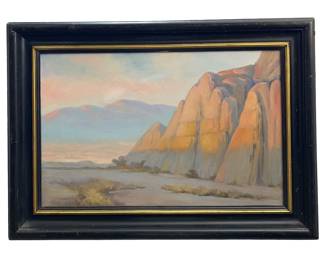Vintage Canyon at Sunset Oil on Canvas