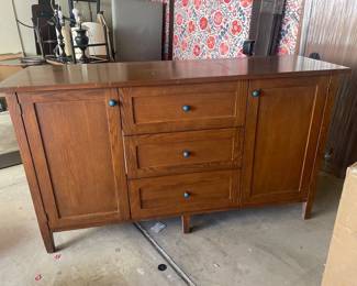 Dresser from the Kierland Westin Resort.  The cabinet has a safe, and small refrigerator. There are a couple of holes drilled in the top for cables.