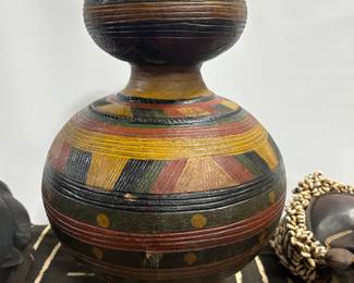 Nigerian Nupe Gourd-Form Water Vessel, c. 1900