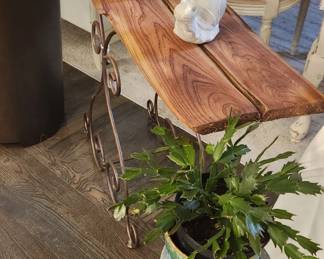 Stunning wood plank hall table 