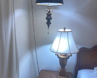 One of two nightstands that match king-size bed