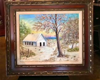 Painting of Lone Oak School 