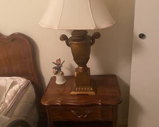 One of two nightstands that match king size bed