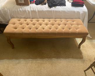 Tufted bench for end of a king size bed