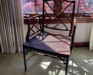 Vtg Chippendale Style Armchair