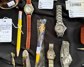 Faux Cartier watches, Vintage pins