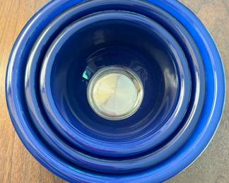 Pyrex Blue Mixing Bowls