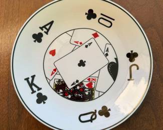 Deco Art Poker Salad Plates