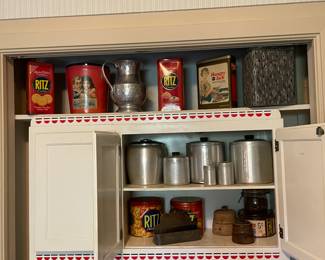 Vintage tins and aluminum canisters