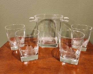 Sailing Ice Bucket & Rocks Glasses