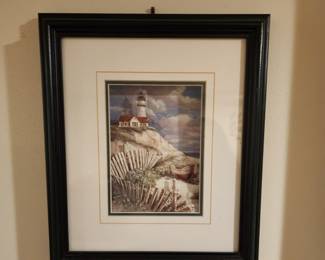 Framed Lighthouse Picture