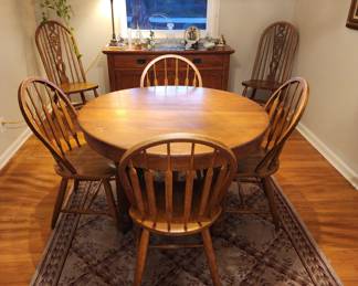 Oak Table and Four Chairs