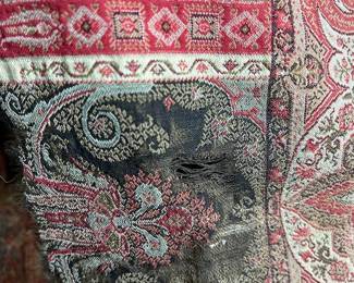 Very Old Delicate Paisley Textile