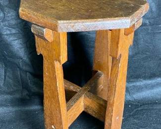 Mission Or Arts Crafts Oak Plant StandStool