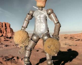 Antique 1920s Swiss Bucherer Jointed Metal Doll